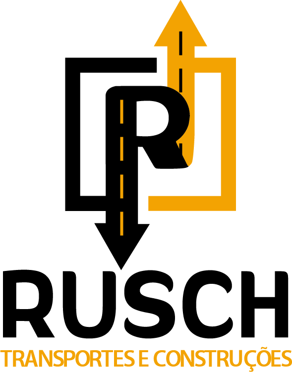 Logo amarela com preto da rusch construções